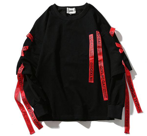 

mens loose o-neck hoodies women pullover sweatshirts lovers high street winter autumn fashion wear hoodies males sweater, Black