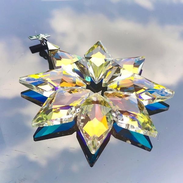 

80mm snowflake suncatcher chandelier crystals prisms glass crystal pendants diy handcrafts hanging ornament car decor gifts h bbyuyy