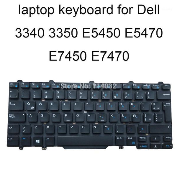 

laplatin keyboards for latitude 13 3340 3350 e5450 e5470 e7470 e7450 la key cap black kb blue keys 0797ym repair parts1