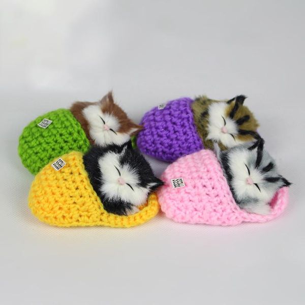 

cat beds & furniture 1pcs 10x5cm cute simulate + slipper make sounds toy dolls stuffed toys furnishing articles hand-made simulation animal