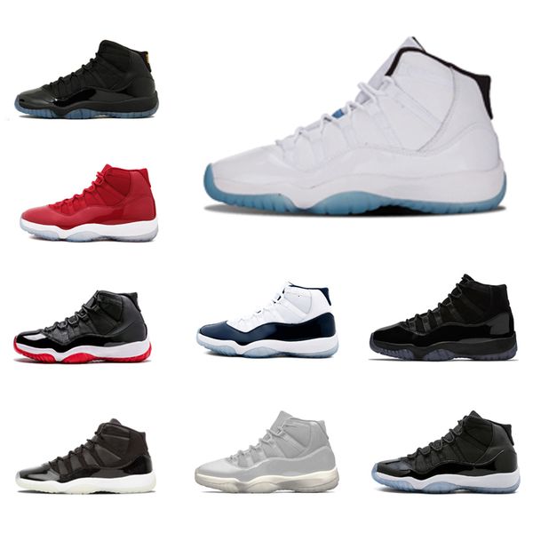 

different colors university blue 11 11s shoes men women 11s space jam gym red midnight navy gamma blue sneakers 7-13 with box