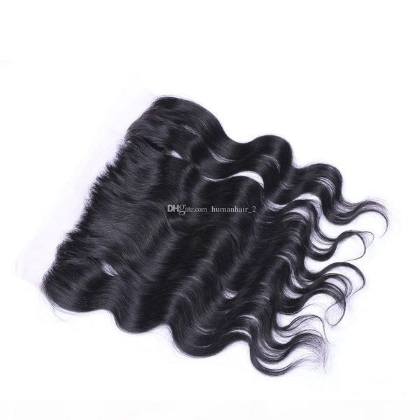

brazilian body wave hair 13x4 ear to ear pre plucked lace frontal closure with baby hair remy human hair part, Black;brown