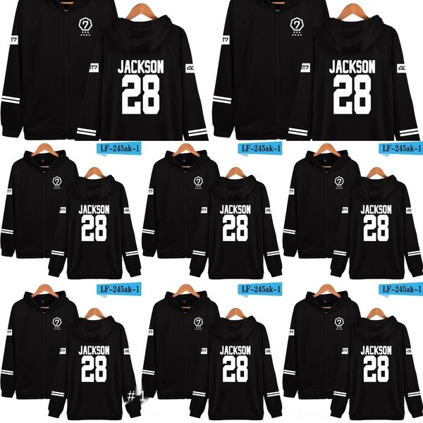 

fisp1 got7 wang jiaer airport hoodie sweater got7 same zipper fleece wang jiaer airport same zipper coat coat hoodiehoodie hoodiefleece swea, Black