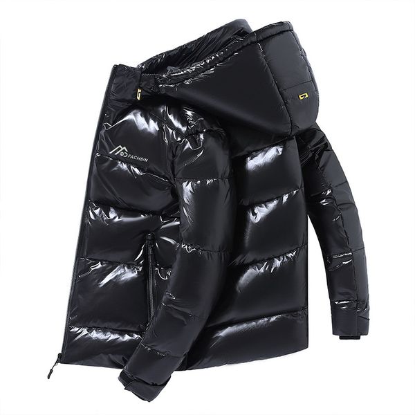 

men's white down coat parkas with 90% down warm winter parkas black sliver red color with bright outside popular men women coat