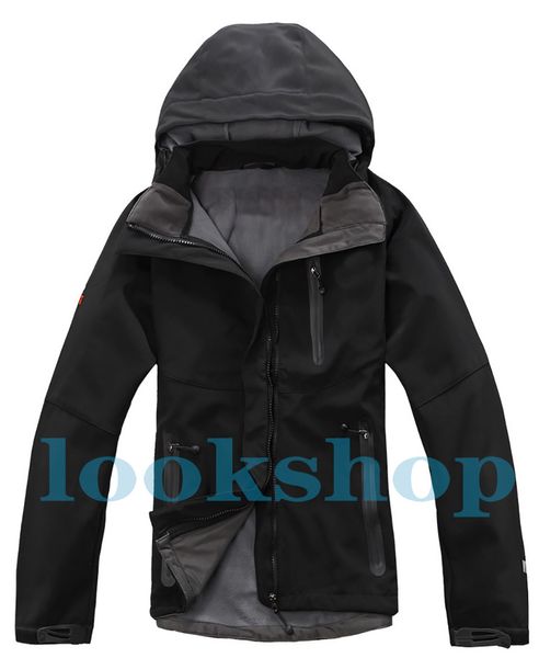 

waterproof breathable softshell jacket men men outdoors sports coats women ski hiking windproof winter outwear soft shell men hiking jacket, Black;brown