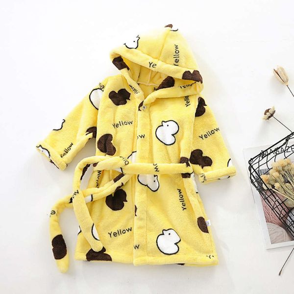 

cotton wear autumn and 2020 home winter flannel children's bathrobe vel1, Blue;red