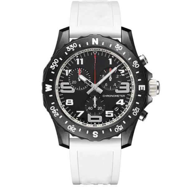 2022 Assista masculino de luxo Japão Superquartz Endurance Pro Chronograph 48mm Avenger Hurricane White Rubber Strap 1884 Men Watches Hardex Glass Wristwatches