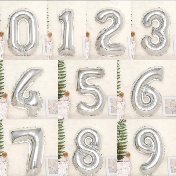 

2pcs 32 40 inch big foil birthday balloons air helium number balloon 18 21 30 birthday party decoration kids gold silver figures wmtgcp