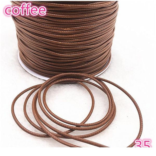 

10meters dia 1.0 /1.5mm waxed cotton cord waxed thread cord string strap necklace rope bead for jewelry making diy brac jlljkv