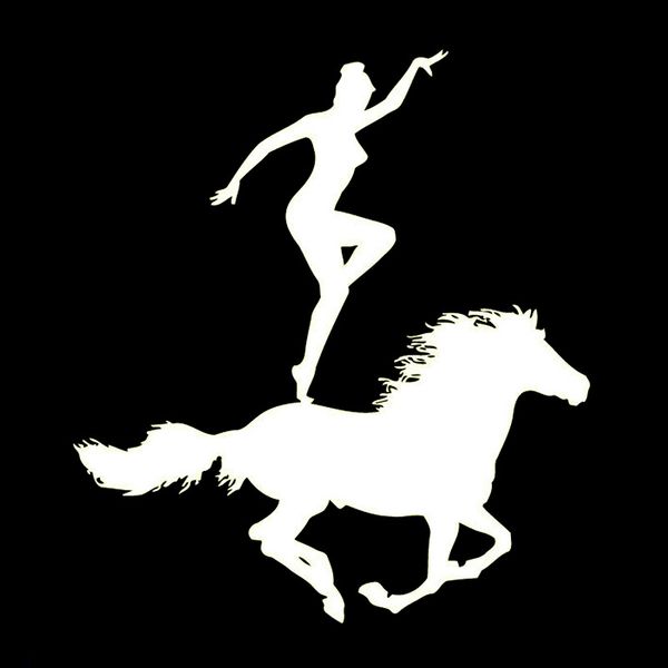 

animal girl riding sticker car window decoration decal personalized , 18cm*16cm