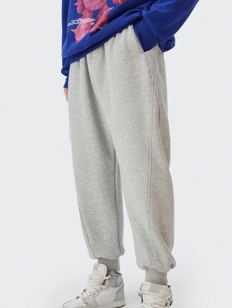 

men slant pocket sweatpants a64o#, Black