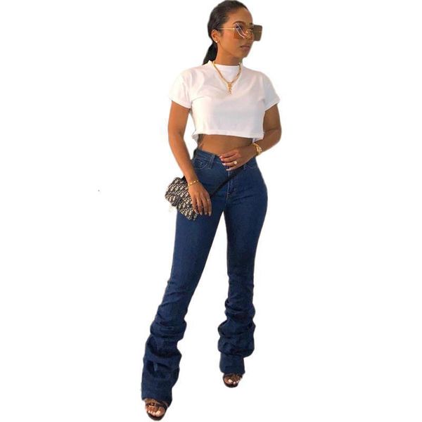 

casual style women's ruched jeans high waist skinny denim pencil pants casual jeans dy263, Blue