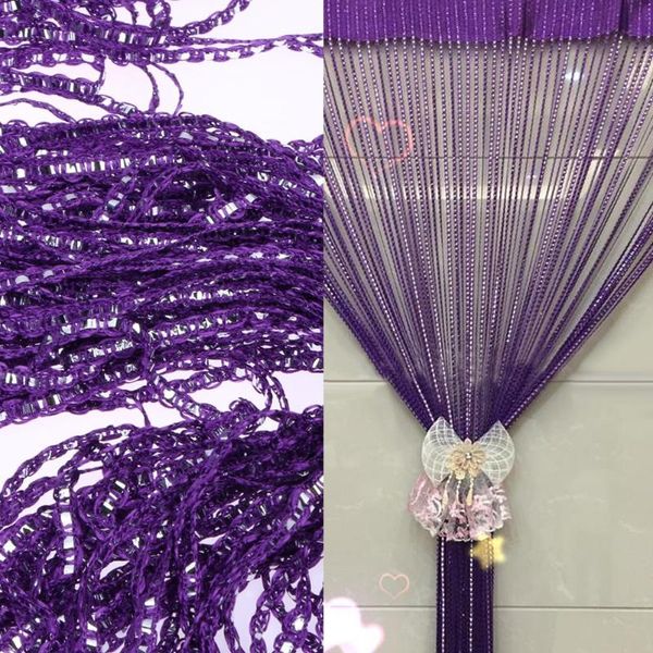 

39 2m x 1m silver leather line string curtains door window panel curtain divider yarn string curtain strip tassel drape decor