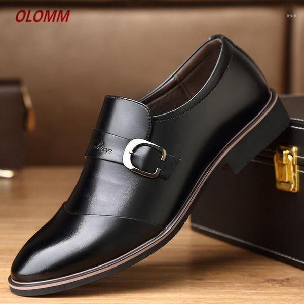 

dress shoes fashion pu leather men size 38-44 pointed toe bullock oxfords for brand designer luxury1, Black