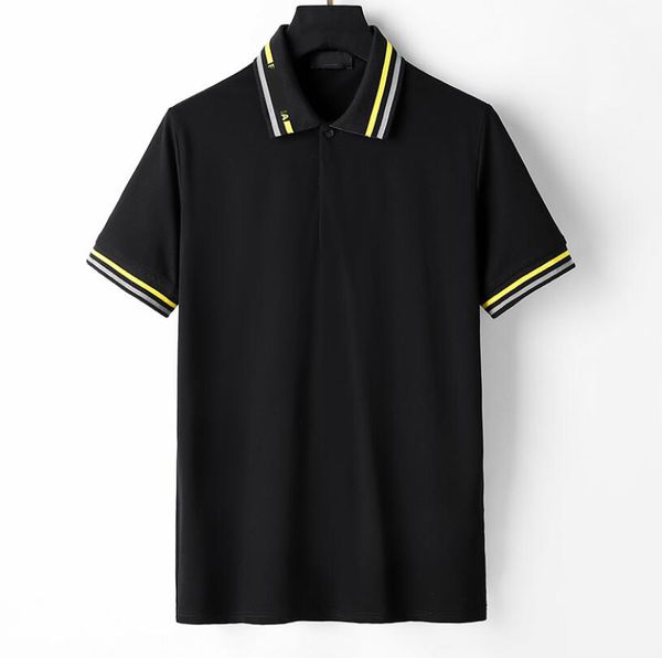 

luxury casual mens t shirt breathable polo wear designer short sleeve t-shirt 100% cotton wholesale black and white size m~3xl #58899, White;black