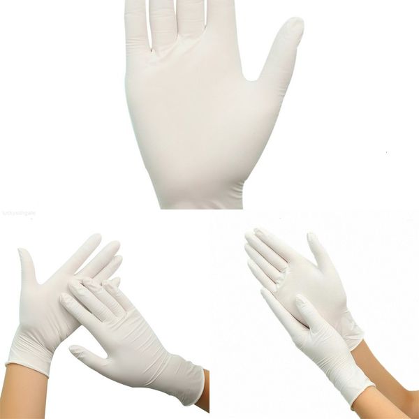 

factorymyu2rubber 100pcs non-slip disposable laboratory white latex protective gloves selling household cleaning pro