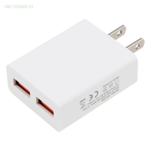 Carregador de parede Dual USB carregador de parede plug EUA 2 portos de origem de carregamento para Xiaomi Huawei Samsung S8 Note9