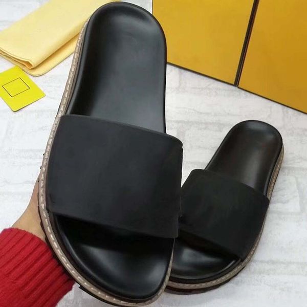 

men women summer rubber sandals beach slide fashion scuffs slippers indoor shoes size eur 35-45 with box 05, Black