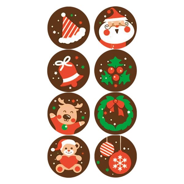 

elk bag tree merry candy stickers 500pcs sealing sticker christmas gifts box labels decorations new year 2021v