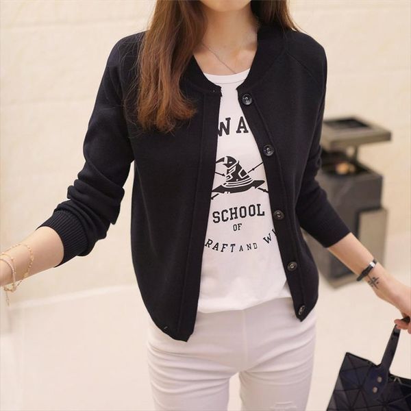 

korean womens sweater cardigan sweater coat a thin and short paragraph 2021 hitz air jacket drop shipping, White;black