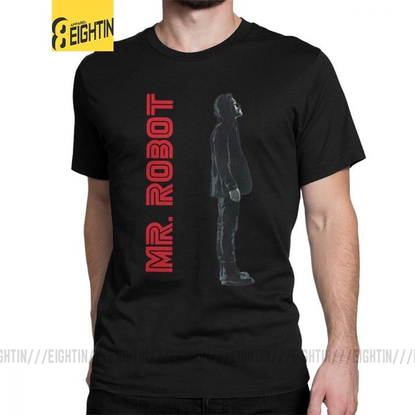 

men mr. robot short sleeve fsociety hack corp mask malek linux programmer round collar 6xl sport hooded sweatshirt hoodie men t shirt