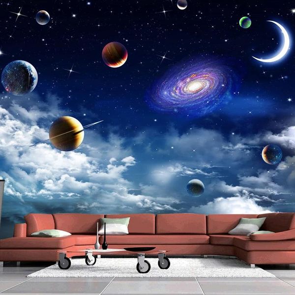 

custom universe starry sky 3d p wallpaper living room bedroom tv background ceiling decoration wall mural papel de parede