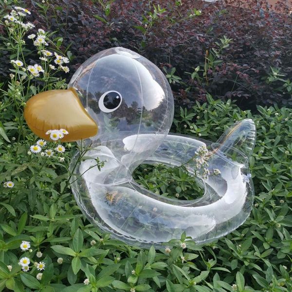

duck kids swimming ring inflatable tube safty baby float circle swimming pool accessories child neck rings for water play tools bbyvlo