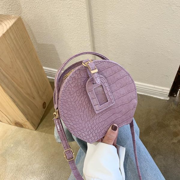 

western style crocodile pattern small round bag 2020 summer style all-match mini shoulder messenger bag