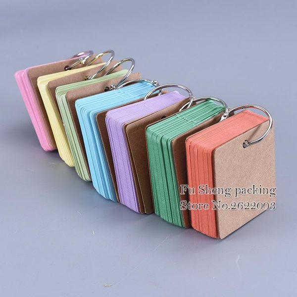 

60x60mm small blank white card notebook, mini colourful word book,portable word card,note book arithmetic card 50pcs