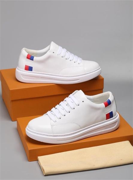 

2020 autumn white shoes men's all-match basic korean version of the trend leather men's thick-soled increased casual shoes size 38, Black