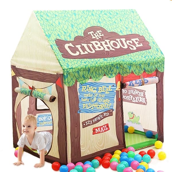 Quintal Jogar Barraca Para Crianças Castelo Casa Cubby Dobrável Bebê Brinquedo Brinquedo Tenda Ao Ar Livre Brinquedo Brinquedo Crianças Barraca Para O Presente de Natal LJ200923