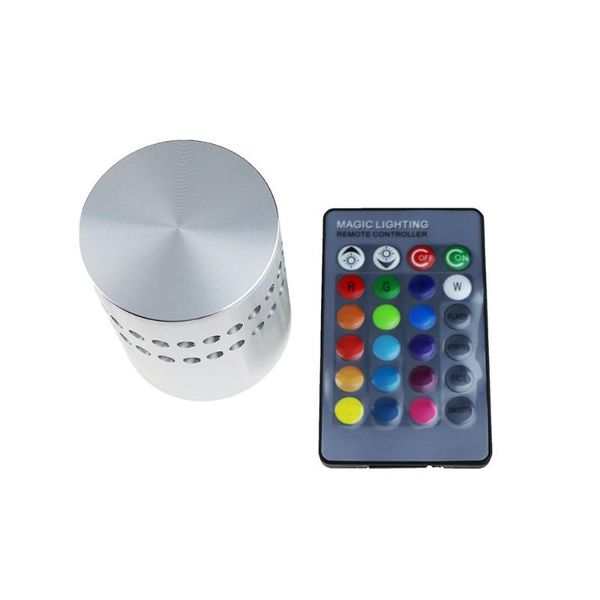 

3w rgb led wall light lamps 85-265v 110v/220v for ktv karaoke bar decor living room restaurant coffee shop indoor room 1pcs