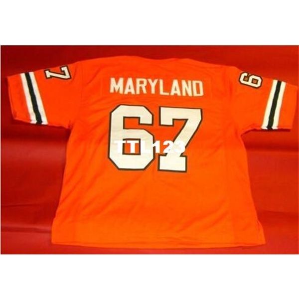 

121 custom orange #67 russell maryland university of miami hurricanes college jersey size s-4xl or custom any name or number jersey, Black