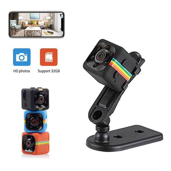 

camcorders 5pcs/lot hd 1080p small cam mini camera night vision waterproof shell cmos sensor recorder camcorder sq11 wifi