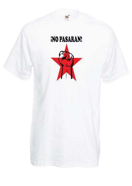 

international brigades no pasaran anti star fist tee summer new fashion brands short sleeve printed hooded sweatshirt hoodie men t shirt