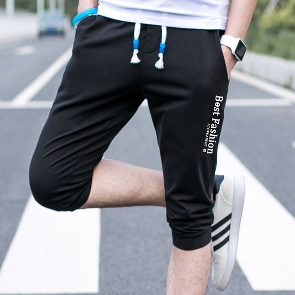 

men's 2021 shorts will see calf-length halterophilic pants tail fairies joggers sporting training short sweatpants track clothes k150 2, Black