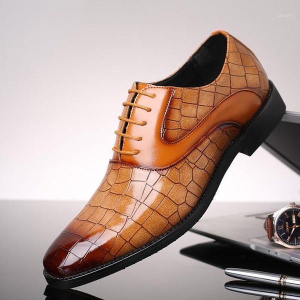 

men male business man formal pu leather lace up brogues flat shoes mens dress driving men's zapatos de hombres personlizar m08751, Black