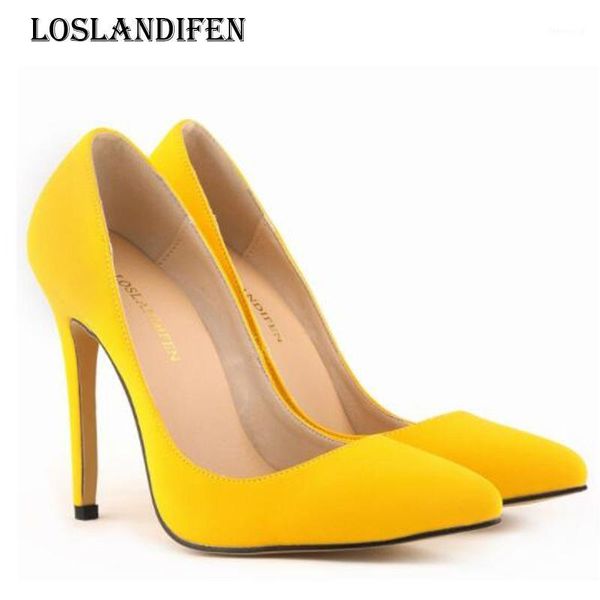 

loslandifen women flock pointed toe spring autumn office high heels shoes ladies fashion plus size 35-42 evening pumps1, Black;white