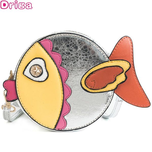 

driga women's creative cartoon colorful fish shoulder bag luxury purses and handbags women bags designer leather crossbody bag