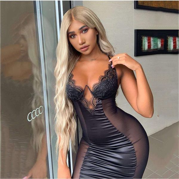 

women bodycon dress v neck lace night club mesh dress black ooen back perspective party summer clothes tank vestidos fiesta, Black;gray