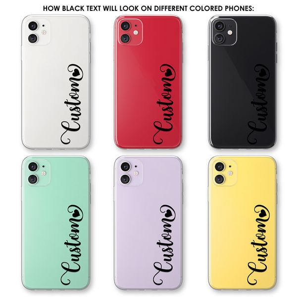 

43fgphone case cover clear with custom name for iphone 11 12 pro max mini xs xr x 8 plus 7 se 2020 6s cute heart personalized