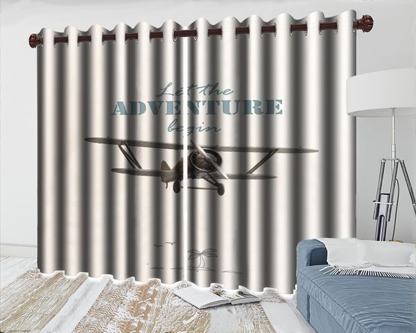 

3d curtain 3d window curtain grommet advanced aircraft decorative interior living room bedroom kitchen 3d european style curtains