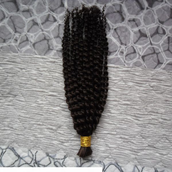 

4b4c mongolian afro kinky curly bulk 100g human bulk hair for braiding human braiding hair bulk 30 inch hair weave bundles, Black