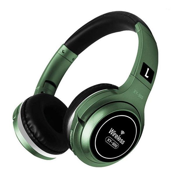 

head-mounted bluetooth headset led luminous outdoor wireless folding tf/mf bluetooth headset1