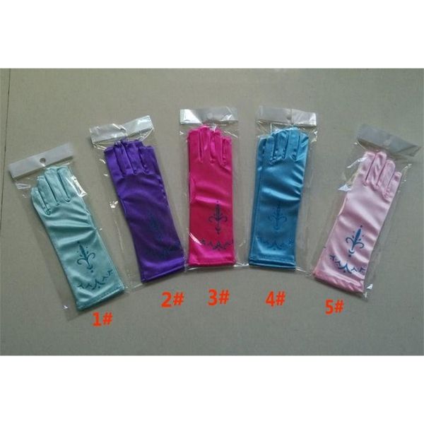 

new arrival children print party cosplay princess costume dresses dance stage gloves xmas gifts l:24cm hh-g01, White