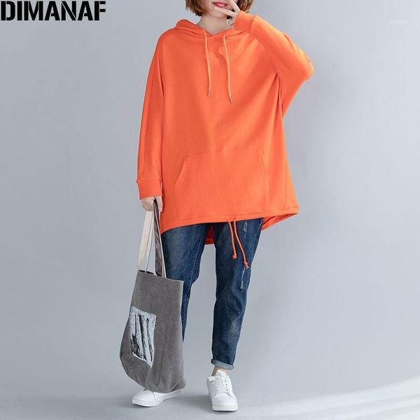 

dimanaf plus size women hoodies sweatshirts autumn winter female lady pullovers casual cotton hooded loose oversize clothes1, Black