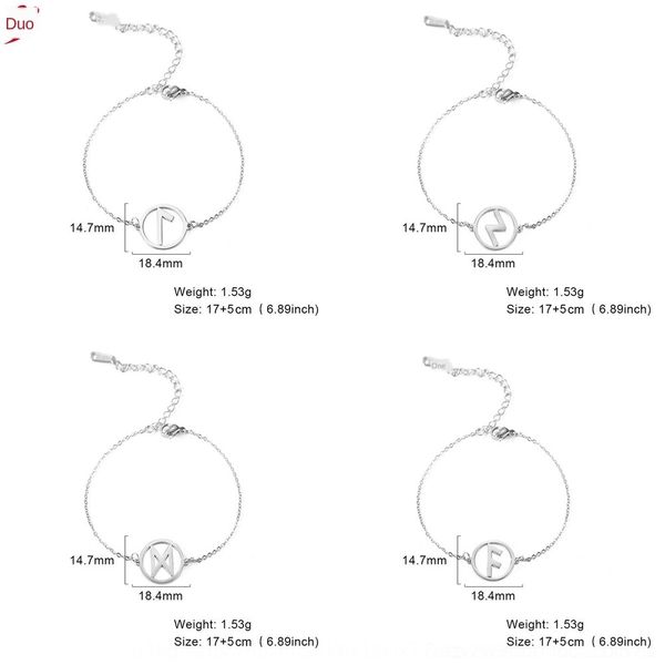

3bz4w аксессуарыаксессуары accessoriessmall свежей моды буквенно-цифровые серии геометрическое из нержавеющей стали браслет девушка студент, Golden;silver
