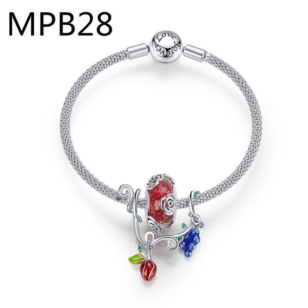 

charm bracelets mpb2 bracelet beads brand jewelry handmade diy for women fashion, Golden;silver