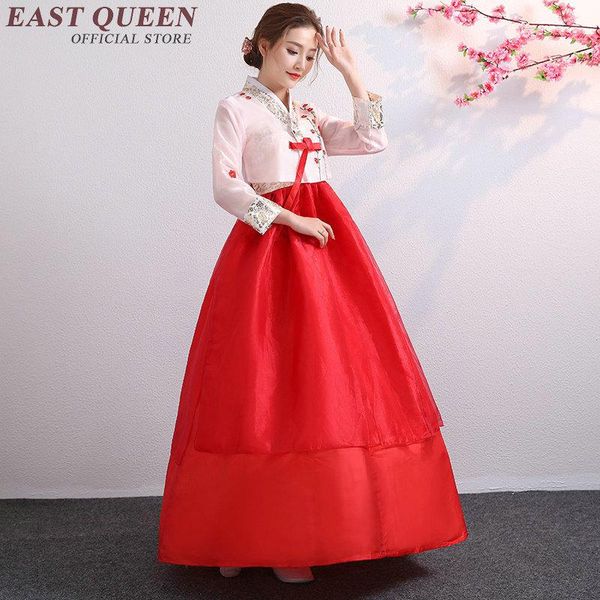 

hanbok korean national costume korean traditional dress cosplay hanbok wedding dress performance clothing kk2340, Red