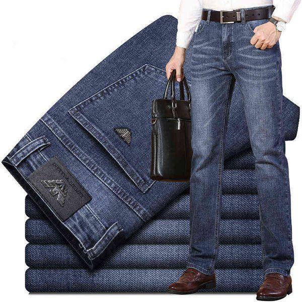 и осень зима толстые специальные международные марки мужские джинсовые штаны прямые стройные эластичные случайный